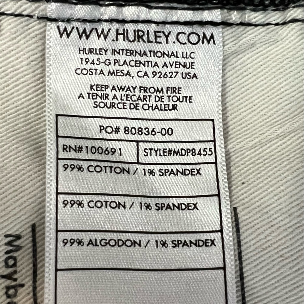 Hurley Men’s ‘84 Slim Gray/Black Button Fly Jeans Size 30 EUC - Picture 9 of 11